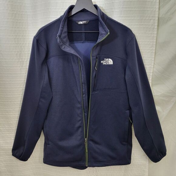 The North Face 200wt Cinder Lightweight Jacket Navy Army Green Zip Men's Size L - Picture 1 of 12